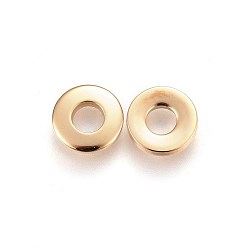 Golden 201 Stainless Steel Linking Rings, Donut, Golden, 8x1.5mm, Inner Diameter: 3.2~3.5mm