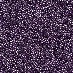 Dark Orchid 11/0 Grade A Round Glass Seed Beads, Dyed, Dark Orchid, 2.3x1.5mm, Hole: 1mm, about 48500pcs/pound