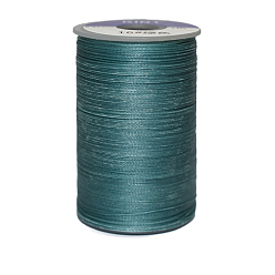 Teal Waxed Polyester Cord, 3-Ply, Teal, 0.45mm, about 59.05 yards(54m)/roll