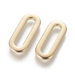 Golden 201 Stainless Steel Linking Rings, Oval, Golden, 20.5x8.5x1.5mm, Inner Diameter: 15.5x3.5mm
