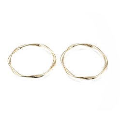 Золотой Соединительные колечки из сплава, для изготовления ювелирных изделий, Скрученное кольцо, золотые, 39.5~42x2.5 мм, внутренний диаметр: 36~38 мм