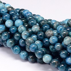 Apatite Perles naturelles apatite brins, ronde, 8mm, Trou: 1mm, Environ 50 pcs/chapelet, 15.7 pouce