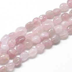 Quartz Rose Naturel a augmenté perles de quartz brins, ovale, 8~15x7~12x4~12mm, Trou: 1mm, Environ 30~45 pcs/chapelet, 15.7 pouce