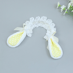Yellow Mini Plush Doll Rabbit Ears, for DIY Moppet Makings Kids Photography Props Decorations Accessories, Yellow, 200x90x50mm