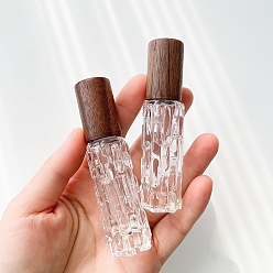 Clair Flacons pulvérisateurs à pompe en verre, flacon de parfum rechargeable, clair, 2.3x9.4 cm, capacité: 10 ml (0.34 fl. oz)