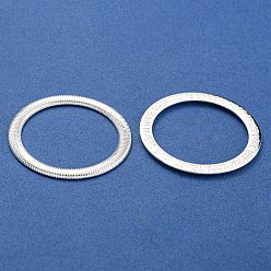 Silver Tibetan Style Linking Rings, Circle Frames, Cadmium Free & Lead Free, with Word, Silver, 35x2mm