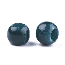Gris Ardoise Foncé Perles acryliques, style de pierres fines imitation, rondelle, gris ardoise foncé, 11.5x9.5mm, Trou: 5.5mm, environ760 pcs / 500 g