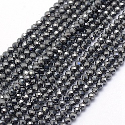 Terahertz Stone Terahertz Stone Beads Strands, Faceted, Round, 2mm, Hole: 0.5mm, about 150pcs/strand, 15.35 inch(39cm)