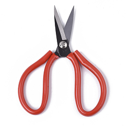 Red 45# Steel Scissors, Sewing Scissors, with Plastic Handle, Red, 192x103x11mm