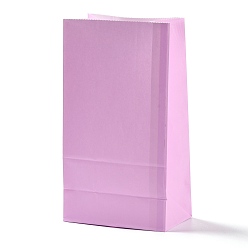 Prune Sacs en papier kraft rectangle, aucun gère, sacs-cadeaux, prune, 13x8x24 cm