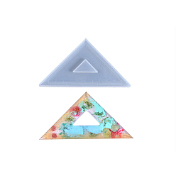 Треугольник Diy 45 градусная линейка силиконовые формы, формы для литья смолы, треугольные, 92x92x4 мм