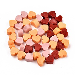 Mixed Color Sealing Wax Particles, for Retro Seal Stamp, Heart, Mixed Color, 7.3x8.6x5mm, about 110~120pcs/bag