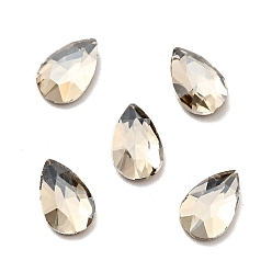 Satín K 9 cabujones de diamantes de imitación de cristal, espalda y espalda planas, facetados, lágrima, satén, 10x6.4x3 mm