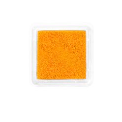 Оранжевый Пластиковые штампы с чернилами для пальцев, для ребенка поделки из бумаги художественное ремесло, скрапбукинга, квадратный, оранжевые, 30x30 мм