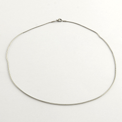 Stainless Steel Color 304 Stainless Steel Chain Necklaces, Stainless Steel Color, 20 inch(51cm)x0.9mm