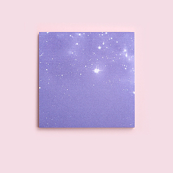 Средний Фиолетовый Милый блокнот с рисунком неба липкие заметки, наклейки с наклейками, для офисного школьного чтения, квадратный, средне фиолетовый, 80x80x7 мм, 80 листов / шт