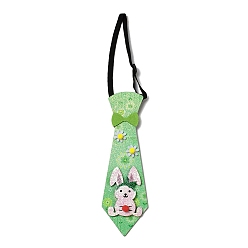 Бледно-Зеленый Пасхальная тема кролик яйцо блестки фетровый галстук, Детский костюм для вечеринок с галстуками на шее, для мальчика, с резинкой, бледно-зеленый, внутренний диаметр: 89~157 мм