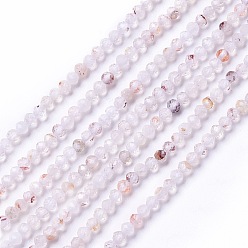 Cristal de cuarzo De perlas de cristal de cuarzo natural hebras, facetados, rondo, 2~2.5 mm, agujero: 0.5 mm, sobre 182 unidades / cadena, 15.35 pulgada (39 cm)