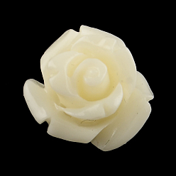Marron Clair Fleurs teints perles de corail synthetique, bisque, 10x8mm, Trou: 1mm