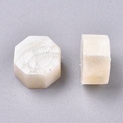 Floral White Sealing Wax Particles, for Retro Seal Stamp, Octagon, Floral White, 9mm, about 1500pcs/500g