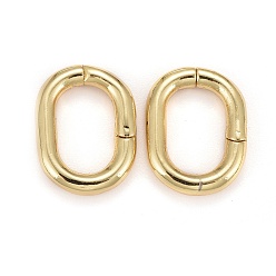 Real 18K Gold Plated Brass Twister Clasps, Long-Lasting Plated, Oval, Real 18K Gold Plated, 13x10x2mm, Inner Diameter: 9x5.5mm