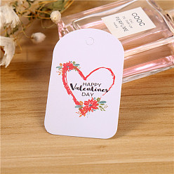 Cœur Étiquettes-cadeaux en papier, étiquettes de suspension, pour le mariage, Saint Valentin, motif de coeur, 6.5x4.3 cm, 100 pcs /sachet 