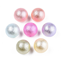 Color mezclado Granos de acrílico de la perla de imitación, rondo, color mezclado, 16 mm, agujero: 1.8 mm, Sobre 220 unidades / 500 g