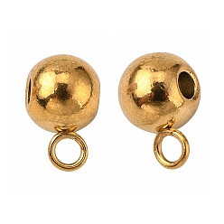 Oro Chapado de iones (ip) 304 astas de tubo de acero inoxidable, fianzas de bucle, perlas de la libertad bajo fianza rondelle, dorado, 9x5x6 mm, agujero: 2 mm, diámetro interior: 2 mm