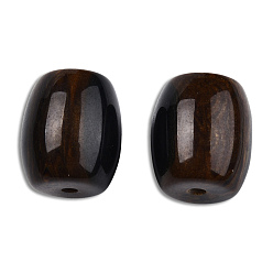 Coconut Brown Resin Beads, Imitation Gemstone, Barrel, Coconut Brown, 14x12mm, Hole: 2mm