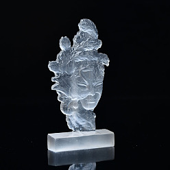 Sélénite Figurines de sélénite naturelle de déesse, Décorations d'affichage en pierre d'énergie reiki, pour la maison ornement feng shui, 15~20x50~60x100~120mm