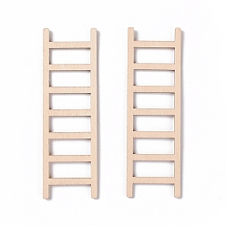Bisque Miniature Unfinished Wood Ladder, for Kid Painting Craft, Dollhouse Accessories, Bisque, 89.5x29.5x2mm