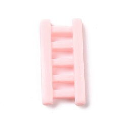 Pink Cute Opaque Resin Cabochons, Ladder, Pink, 31x15x4mm