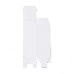 Blanc Boîte cadeau en papier cartonné, pour les cookies, friandises, cadeau de stockage, rectangle, blanc, 4x4.05x10 cm