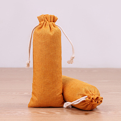 Orange Lin sacs à cordon, rectangle, orange, 24x8 cm