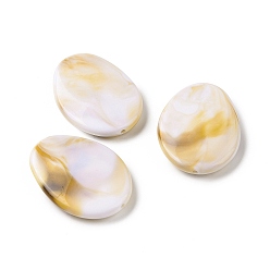 Goldenrod Opaque Acrylic Beads, Teardrop, Goldenrod, 39.5x29x7.2mm, Hole: 1.8mm, about 90pcs/500g
