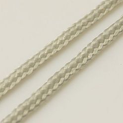 Gris Clair Fils tressés en nylon, cordon de noeud chinois, ronde, gainsboro, 1.5mm, environ 200.00 yards (182.88m)/rouleau