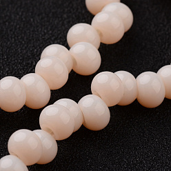 Pêche Brins de perles de verre en forme de larme, peachpuff, 6x4mm, Trou: 1.8mm, Environ 100 pcs/chapelet, 15.3 pouce