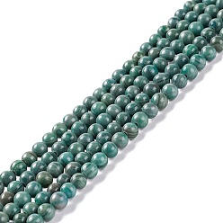 Verde Línea de plata natural hebras de perlas de jaspe, teñido y climatizada, rondo, verde, 4~4.5 mm, agujero: 1 mm, sobre 91~98 unidades / cadena, 14.96~15.35 (38~39 cm)