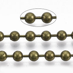 Antique Bronze Brass Ball Chains, Long-Lasting Plated, Soldered, with Spool, Cadmium Free & Nickel Free & Lead Free, Antique Bronze, 4.5mm, about 150.91 Feet(46m)/roll