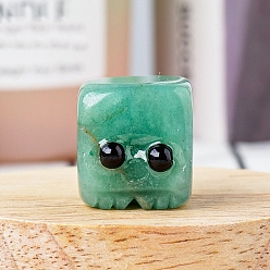 Green Aventurine Natural Green Aventurine Display Decorations, for Home Office Desk, Cube, 15~20mm