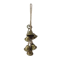 Античная Бронза Колокольчики из мешковины, подвесные украшения для ключей, металлические колокольчики ведьм, античная бронза, 400 мм