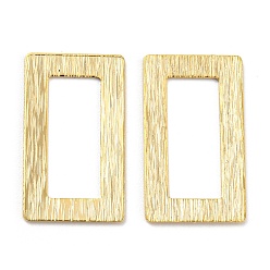 Real 24K Gold Plated Eco-friendly Rack Plating Brass Linking Rings, Cadmium Free & Lead Free, Long-Lasting Plated, Rectangle, Real 24K Gold Plated, 22x13x0.5mm, Inner Diameter: 16x7mm