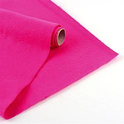 Fucsia Tejido no tejido bordado fieltro de aguja para manualidades bricolaje, fucsia, 450x1.2~1.5 mm, sobre 1 m / rollo