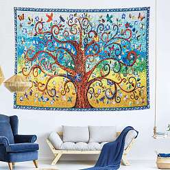 Bird Mushroom Polyester Wall Tapestry, Rectangle Trippy Tapestry for Wall Bedroom Living Room, Bird Pattern, 1300x1500mm