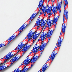 Bleu 7 âmes intérieures cordes en polyester et spandex, pour la fabrication de bracelets en corde, bleu, 4mm, environ 109.36 yards (100m)/paquet, 420~500g / bundle