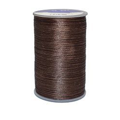 Saddle Brown Waxed Polyester Cord, 3-Ply, Saddle Brown, 0.45mm, about 59.05 yards(54m)/roll