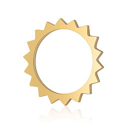Золотой 201 нержавеющей стали связывающий кольца, солнце, золотые, 17.5x1 мм, отверстие : 13.5 мм