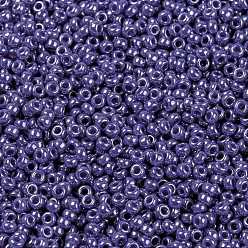 (RR434) Opaque Eggplant Luster MIYUKI Round Rocailles Beads, Japanese Seed Beads, 15/0, (RR434) Opaque Eggplant Luster, 15/0, 1.5mm, Hole: 0.7mm, about 27777pcs/50g