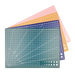 Random Color Double Sided PVC Plastic Cutting Mat Pad, Rectangle, for Ceramic & Clay Tools, Rectangle, Random Color, 30x22cm