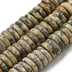 Pyrite Natural Pyrite Beads Stands, Dyed, Rondelle, 8x2~2.5mm, Hole: 1.2mm, about 161pcs/strand, 15.71~15.83''(39.9~40.2cm)